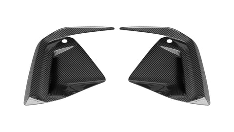 BMW 5 Series 530 540 (with M-package bumper, does not fit base model) & i5 e/x Drive40 (with M-package bumper, does not fit base model) M60 G60 G61 2024-ON with Aftermarket Parts - V1 Style Air Intake Vents Cover Pre-preg Carbon Fiber from TAKD Carbon