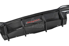 BMW 5 Series M550 540 530 (with M-package bumper, does not fit base model) G30 LCI 2021-ON with Aftermarket Parts - Rear Diffuser Pre-preg Carbon Fiber from TAKD Carbon