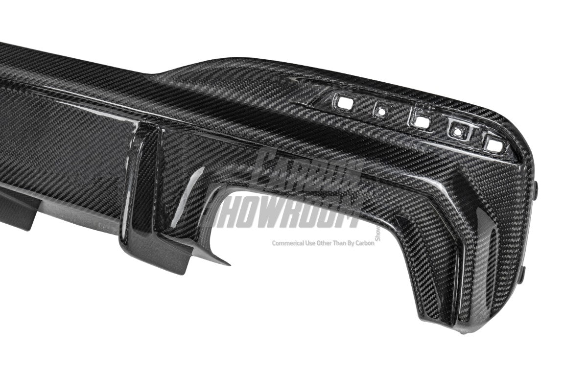 BMW 5 Series M550 540 530 (with M-package bumper, does not fit base model) G30 LCI 2021-ON with Aftermarket Parts - Rear Diffuser Pre-preg Carbon Fiber from TAKD Carbon