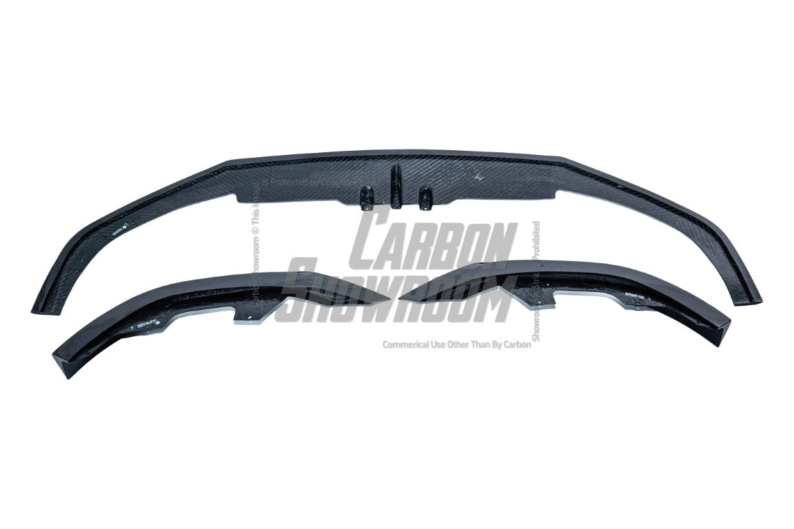 BMW 8 Series 840 (With M-Package Bumper) M850 G14 G15 G16 2018-ON with Aftermarket Parts - AC Style Front Lip Pre-preg Carbon Fiber from TAKD Carbon