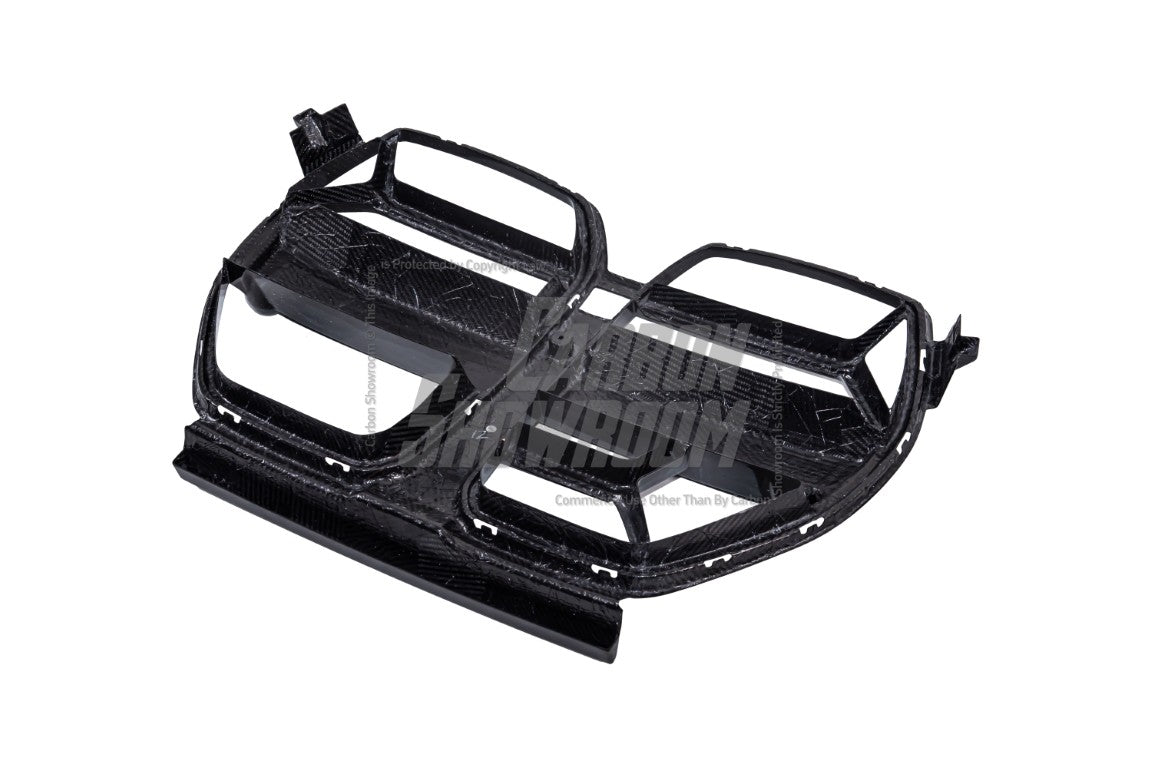 BMW M3/M3C G80/G81 2021 2022 2023 2024 & M4/M4C G82/G83 2021 2022 2023 2024 with Aftermarket Parts - CSL without ACC Sensor & CSL without ACC Sensor Grill Pre-preg Carbon Fiber from TAKD Carbon