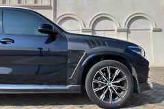 BMW X5 M60i M50i & s/x Drive 40i (With M-Package, does not fit base model) G05 (Fits Both Pre-LCI & LCI) 2019-ON with Aftermarket Parts - Pre-preg Carbon Fiber Front Fenders from TAKD Carbon