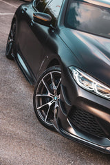 BMW 8 Series M850 840 G16 2018 2019 2020 2021 2022 2023 2024 with Aftermarket Parts - V1 Style Side Skirts Pre-preg Carbon Fiber from TAKD Carbon