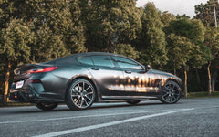 BMW 8 Series M850 840 G16 2018 2019 2020 2021 2022 2023 2024 with Aftermarket Parts - V1 Style Side Skirts Pre-preg Carbon Fiber from TAKD Carbon