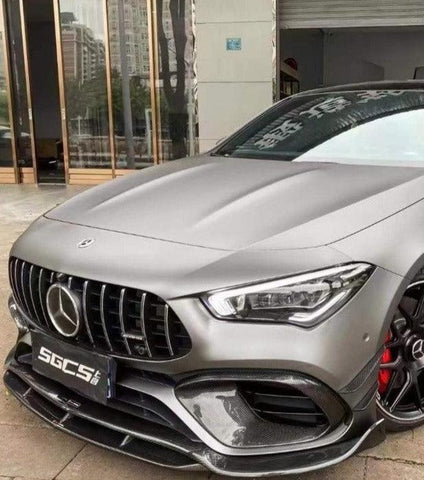 Mercedes Benz CLA45 (Does not fit CLA45s) C118 2020 2021 2022 2023 2024 with Aftermarket Parts - V1 Style Front Lip Pre-preg Carbon Fiber from TAKD Carbon