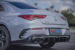 Mercedes Benz CLA-Class CLA45 CLA45S CLA250 (with sport-package bumper, does not fit base model) C118 2020-ON with Aftermarket Parts - Rear Diffuser Pre-preg Carbon Fiber from TAKD Carbon