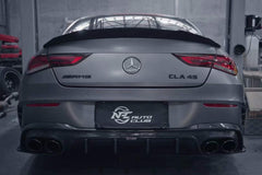 Mercedes Benz CLA-Class CLA45 CLA45S CLA250 (with sport-package bumper, does not fit base model) C118 2020-ON with Aftermarket Parts - Rear Diffuser Pre-preg Carbon Fiber from TAKD Carbon
