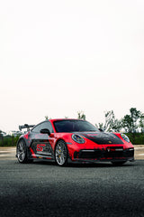 Porsche 911 992 Carrera / 4 / S / 4S (Base Model & With Aero Kit) 2022 2023 2024 with Aftermarket Parts - Side Skirts Pre-preg Carbon Fiber from TAKD Carbon