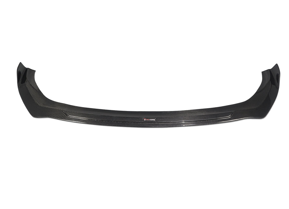 Mercedes Benz C-Class AMG C43 C300 (with sport package) W205 Sedan Facelift 2019 2020 2021 with Aftermarket Parts - Front Lip Dry Pre-preg Carbon Fiber from TAKD Carbon