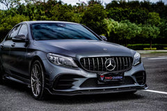 Mercedes Benz C-Class AMG C43 C300 (with sport package) W205 Sedan Facelift 2019 2020 2021 with Aftermarket Parts - Front Intake Cover Dry Pre-preg Carbon Fiber from TAKD Carbon