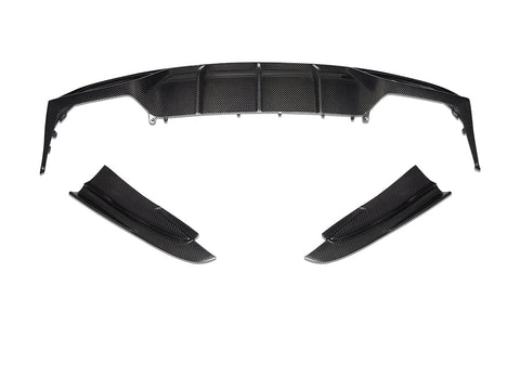 Mercedes Benz C-Class C63S C63 C43 AMG C300 W205 Sedan (Fits Both Pre-LCI & LCI,C300 requires sport package bumper) with Aftermarket Parts - Rear Diffuser Dry Pre-preg Carbon Fiber from TAKD Carbon