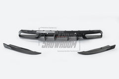 TAKD Carbon Dry Carbon Fiber Rear Diffuser & Rear Canards for Mercedes Benz C Class W205 C63 C63S 2019-ON Sedan 4 Door - Performance SpeedShop