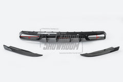 TAKD Carbon Dry Carbon Fiber Rear Diffuser & Rear Canards for Mercedes Benz C Class W205 C63 C63S 2019-ON Sedan 4 Door - Performance SpeedShop