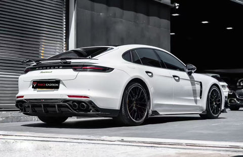 Porsche Panamera 4 & 4S & Turbo 971 (fits both pre-facelift & facelift) 2017-ON with Aftermarket Parts - Rear Diffuser Pre-preg Carbon Fiber from TAKD Carbon