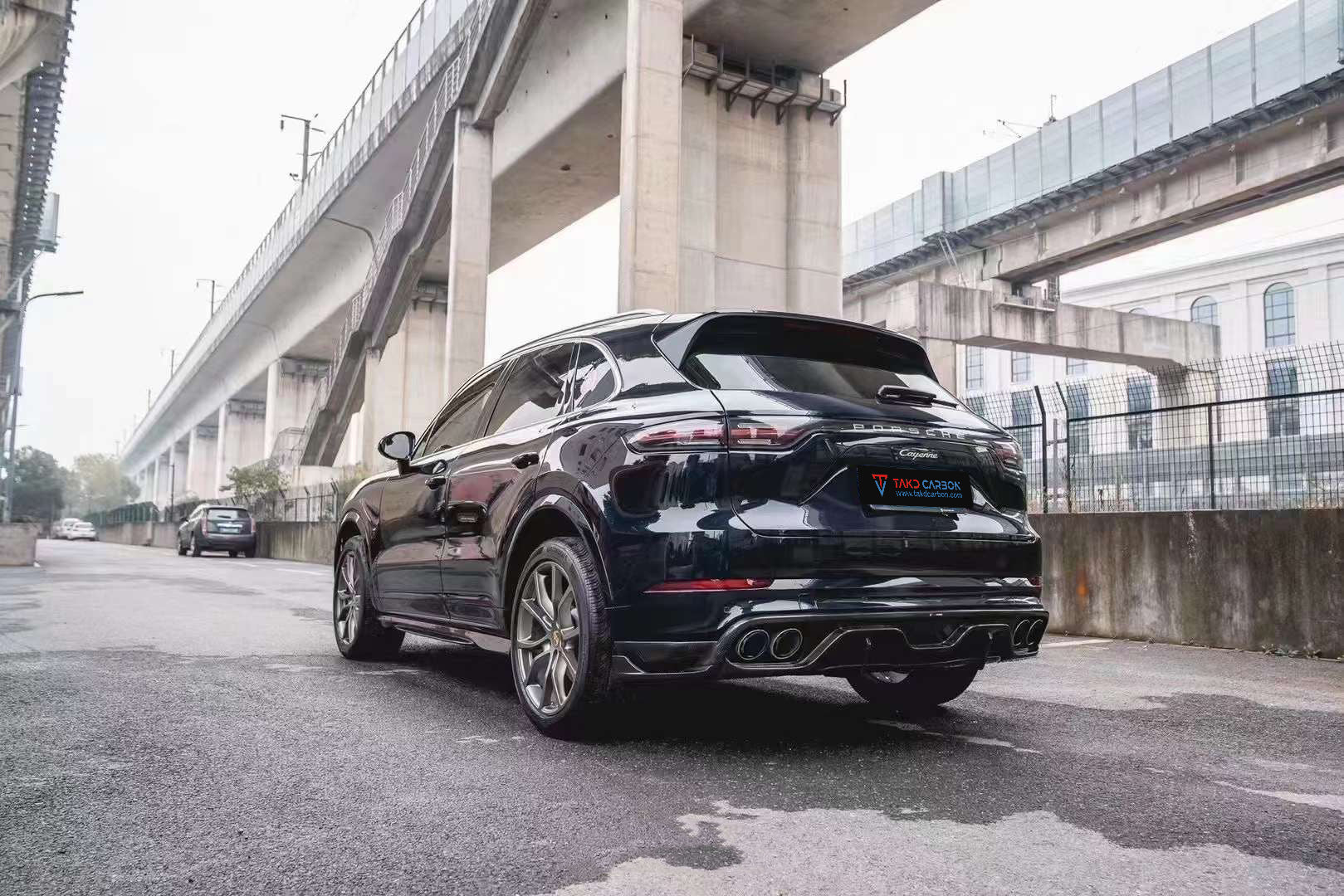 TAKD Carbon Fiber Rear Diffuser for Porsche Cayenne 9Y0 2018-ON - Performance SpeedShop
