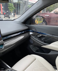 BMW 5 Series 530 540 & i5 e/x Drive40 M60 G60 G61 2024-ON with Aftermarket Parts - Pre-preg Carbon Fiber Passenger Right Side Center Console Dashboard Panel Trim Cover from TAKD Carbon