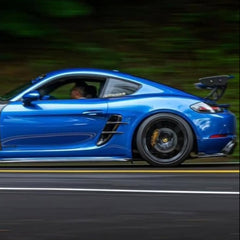 Porsche 718 Cayman / Boxster / GTS 2017-ON with Aftermarket Parts - Extreme Style Side Vents Pre-preg Carbon Fiber from TAKD Carbon