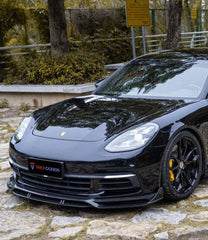 TAKD Carbon Carbon Fiber Front Lip for Porsche Panamera 4 & 4S 971 2017-2020 - Performance SpeedShop