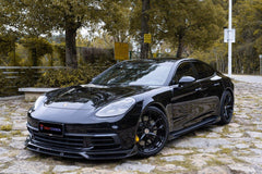Porsche Panamera 971.2 RWD/Base/4/4S (without sport design bumper) 2017 2018 2019 2020 2021 2022 2023 with Aftermarket Parts - V1 Front Lip Pre-preg Carbon Fiber from TAKD Carbon