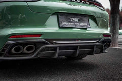 Porsche Panamera 4 & 4S & Turbo 971 (fits both pre-facelift & facelift) 2017-ON with Aftermarket Parts - Rear Diffuser Pre-preg Carbon Fiber from TAKD Carbon