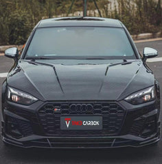 Audi RS5 S5 A5 B9/B9.5 2017 2018 2019 2020 2021 2022 2023 2024 with Aftermarket Parts - Hood Bonnet Pre-preg Carbon Fiber from TAKD Carbon