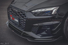 Audi S5 A5 S-line (with s-line bumper) B9.5 2020 2021 2022 2023 2024 with Aftermarket Parts - Front Canards Pre-preg Carbon Fiber from TAKD Carbon