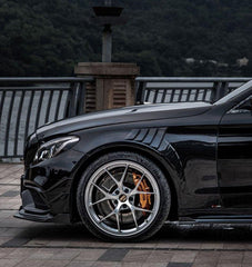 Mercedes Benz C-Class C63/C63S (fits both Pre-Facelift & Facelift) W205 2015 2016 2017 2018 2019 2020 2021 with Aftermarket Parts - Front Canards Pre-preg Carbon Fiber from TAKD Carbon
