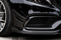 Mercedes Benz C-Class C63/C63S (fits both Pre-Facelift & Facelift) W205 2015 2016 2017 2018 2019 2020 2021 with Aftermarket Parts - Front Lip Pre-preg Carbon Fiber from TAKD Carbon