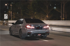 BMW 5 Series M550 540 530 (with M-package bumper, does not fit base model) G30 LCI 2021-ON with Aftermarket Parts - Rear Diffuser Pre-preg Carbon Fiber from TAKD Carbon