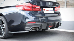 BMW 5 series M550 540 530 (with M-package bumper, does not fit base model) G30 Pre-LCI 2017 2018 2019 2020 with Aftermarket Parts - Rear Diffuser & Canards Pre-preg Carbon Fiber from TAKD Carbon