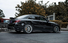 TAKD Carbon Dry Carbon Fiber Rear Diffuser & Rear Canards for Mercedes Benz C Class W205 C63 C63S 2019-ON Sedan 4 Door - Performance SpeedShop