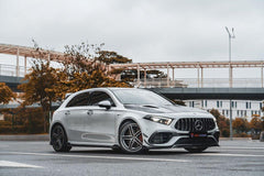 Mercedes Benz A-Class A45 W177 2019-ON with Aftermarket Parts - Front Canards Pre-preg Carbon Fiber from TAKD Carbon