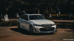 BMW 3 Series 330i (with M-package bumper, does not fit base model) M340i G20 LCI 2023-ON with Aftermarket Parts - Front Canards Pre-preg Carbon Fiber from TAKD Carbon