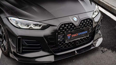 BMW I4 M50 / e Drive 40 (with M-package bumper, does not fit base G26 2022 2023 2024 & 4 Series Gran Coupe M440i 430i (with M-package bumper,Does not fit base model) G26 2022 2023 2024 with Aftermarket Parts - Front Lip Pre-preg Carbon Fiber from TAKD Carbon