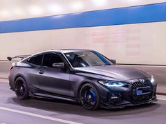 BMW 4 Series 430i M440i G22 G23 2020-ON & 4 Series Gran Coupe M440i 430i (with M-package bumper,Does not fit base model) G26 2022-ON & I4 M50 / e Drive 40 (with M-package bumper,Does not fit base model) G26 2022-ON with Aftermarket Parts - Side Skirts Pre-preg Carbon Fiber from TAKD Carbon