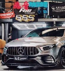 Mercedes Benz A-Class A45 W177 2019-ON with Aftermarket Parts - Front Lip Pre-preg Carbon Fiber from TAKD Carbon