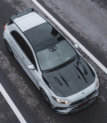Mercedes Benz CLA-Class CLA45/CLA35/CLA250 C118 2020-ON & A-Class A45/A35/A250/A220 W177 2019-ON with Aftermarket Parts - Hood Pre-preg Carbon Fiber from TAKD Carbon