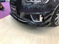 TAKD Carbon Carbon Fiber Front Bumper Canards for Audi A4 S-Line & S4 2017-2019 B9