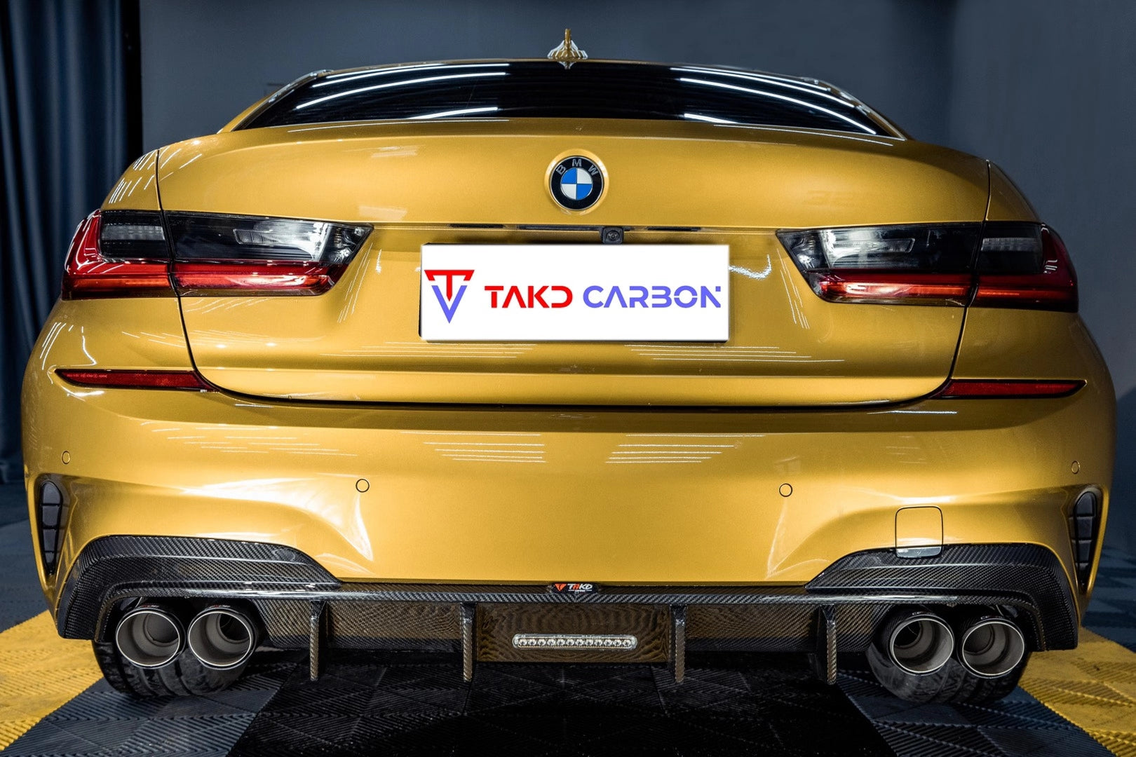 TAKD Carbon Dry Carbon Fiber Rear Diffuser Ver.1 for BMW 3 Series G20 2019-2022