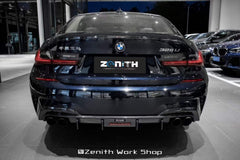 TAKD Carbon Dry Carbon Fiber Rear Diffuser & Canards Ver.2 for BMW 3 Series G20 2019-2022
