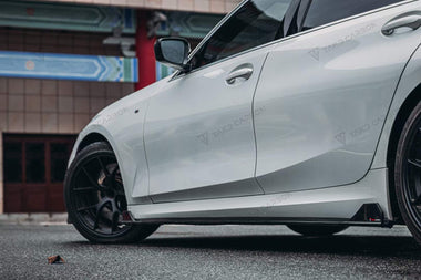 TAKD Carbon Carbon Fiber Side Skirts Ver.2 for BMW 3 Series G20 330i M340i 2019-ON
