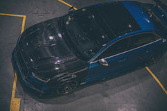 TAKD Carbon Dry Carbon Fiber Double-sided Hood Bonnet for Audi RS3 2018-2020 & S3 A3 2014-2020