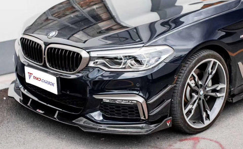 TAKD Carbon Dry Carbon Fiber Front Lip for BMW 5 Series G30 2017-2020 Pre-facelift