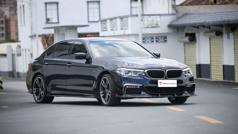 TAKD Carbon Dry Carbon Fiber Front Bumper Canards for BMW 5 Series G30 2017-2020 Pre-facelift