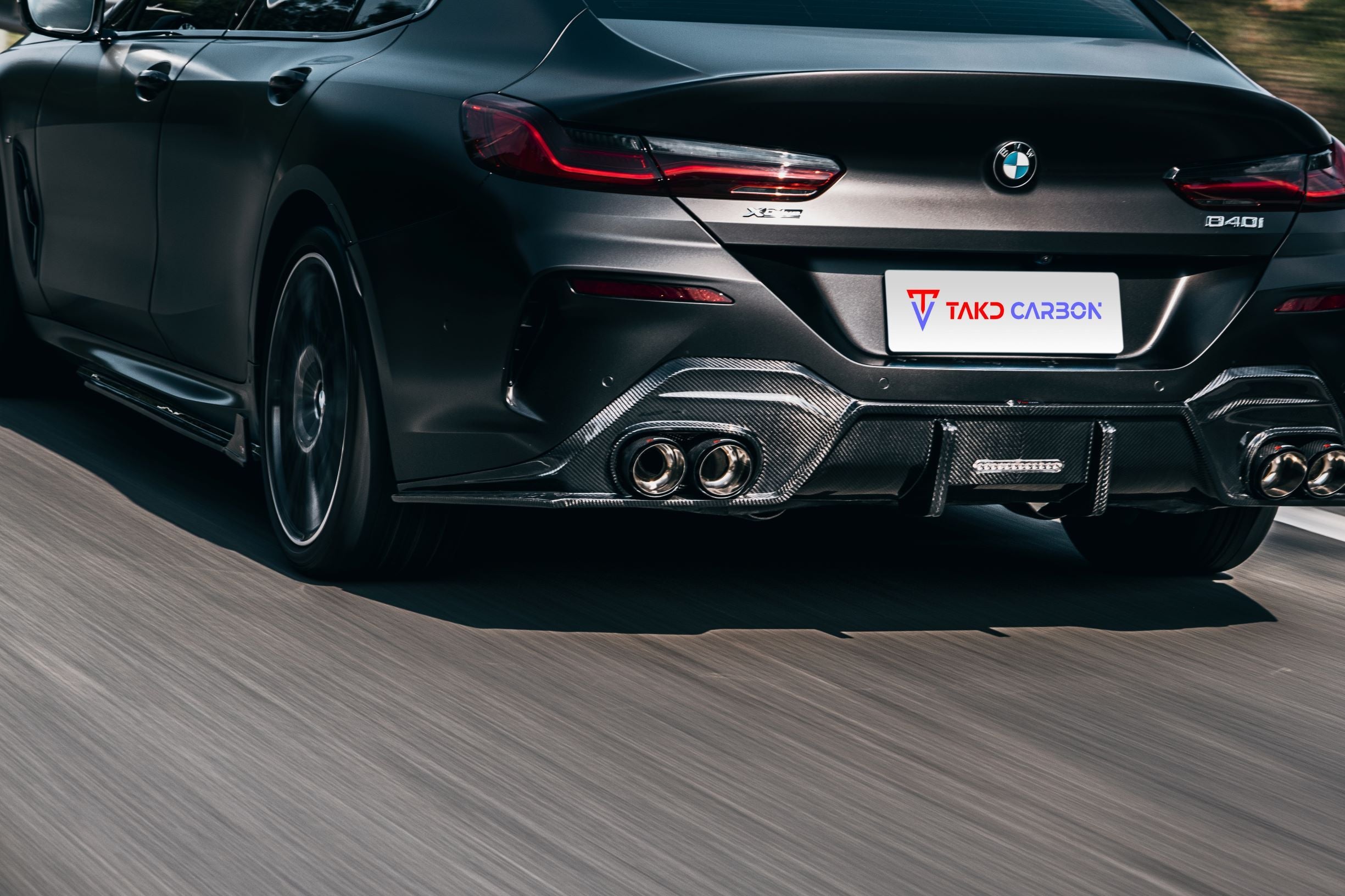 TAKD Carbon Dry Carbon Fiber Rear Diffuser Ver.1 for BMW G14 G15 G16 8 Series 840i 850i