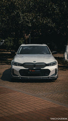 TAKD Carbon Fiber Front Bumper Upper Valences Trim for BMW 3 Series G20 330i M340i 2023-ON LCI