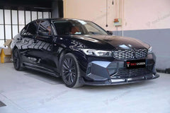 TAKD Carbon Fiber Front Bumper Upper Valences Trim for BMW 3 Series G20 330i M340i 2023-ON LCI