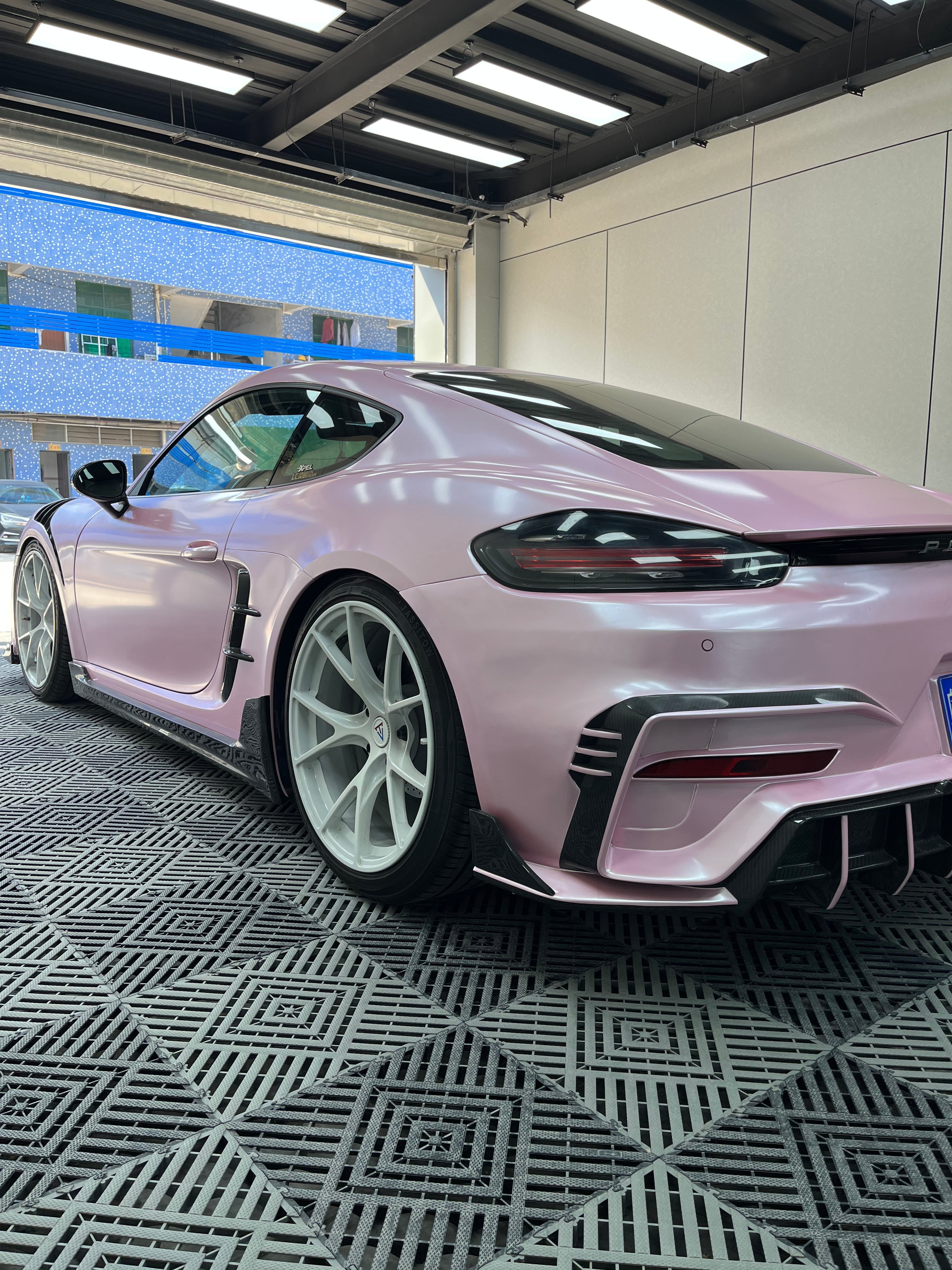 TAKD Carbon Pre-preg Carbon Fiber Rear Bumper & Diffuser for Porsche 718 Boxster / Cayman