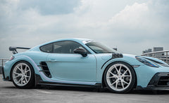 TAKD Carbon Pre-preg Carbon Fiber Aftermarket Parts -  Side Skirts Ver.2 for Porsche 718 Boxster Cayman GT4 GT4RS Spyder  - performance speedshop