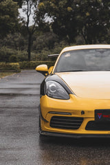 TAKD Carbon Dry Carbon Fiber Front Lip for Porsche 718 Boxster / Cayman - Performance SpeedShop